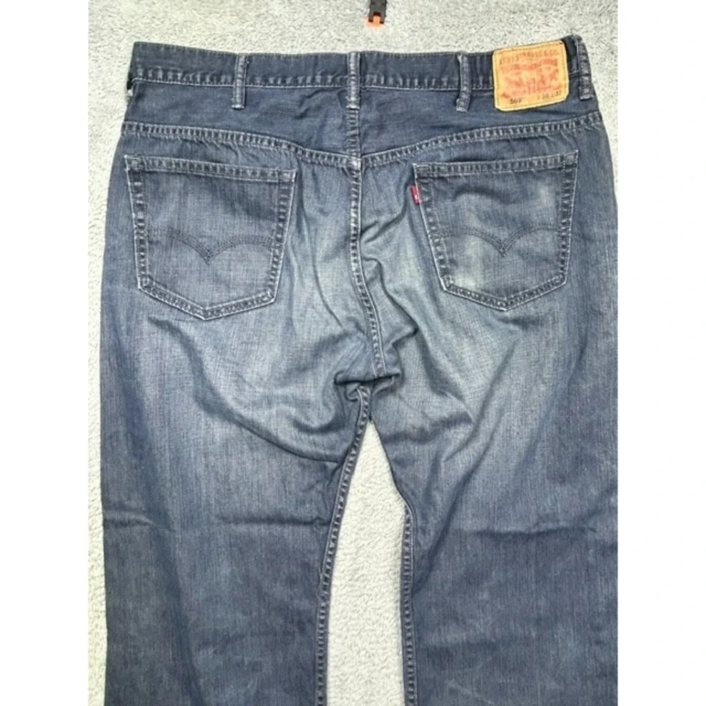 Levi's 569 Jeans Men's 38x32 (38x30.5) Blue BAGGY Loose Straight Leg Dark Wash